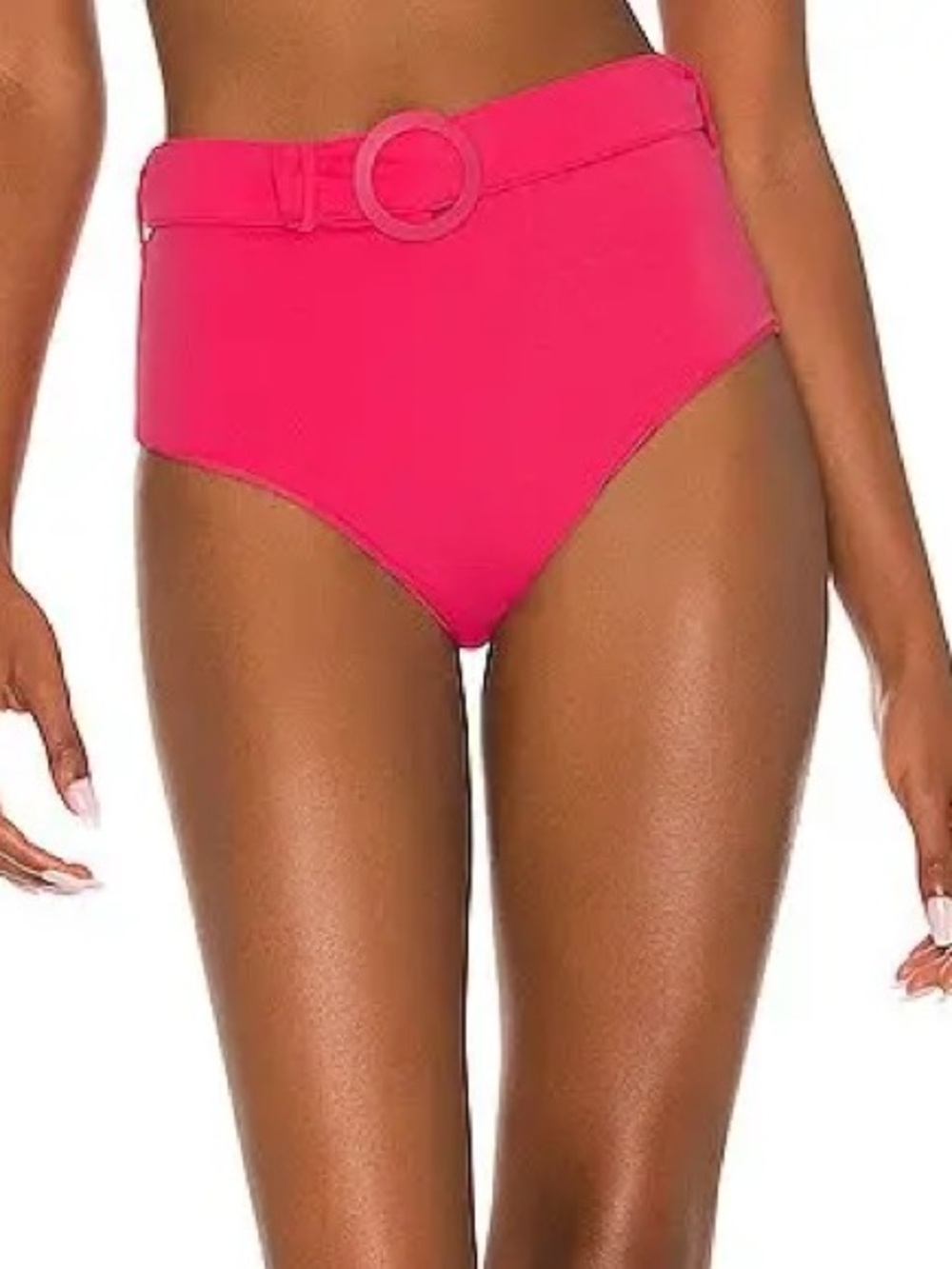 Agua Bendita Alicia Luau Belted Bikini Bottoms Hot Pink XL